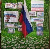 Выставка – плакат «Во славу российского флага». Чкаловская библиотека.
