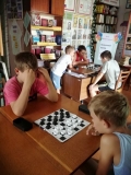 Шахматно - шашечный турнир во Фрунзенской библиотеке.